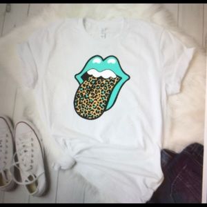 Bella canvas turquoise leopard